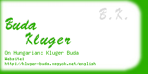 buda kluger business card